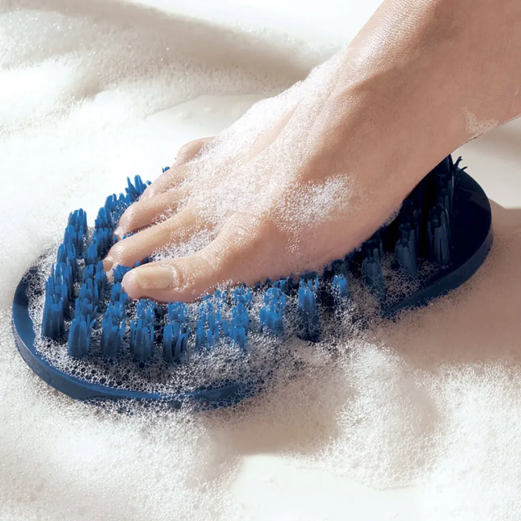 Foot Scrubbing in The Shower