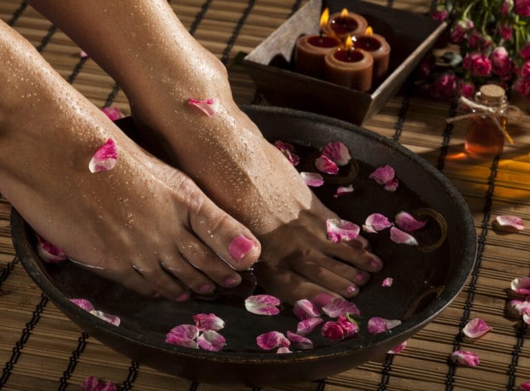 soak feet before exfoliating